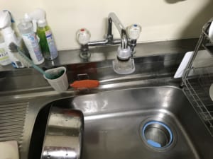 牛久市の台所排水詰り